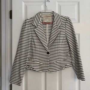 Anthropologie black and white blazer